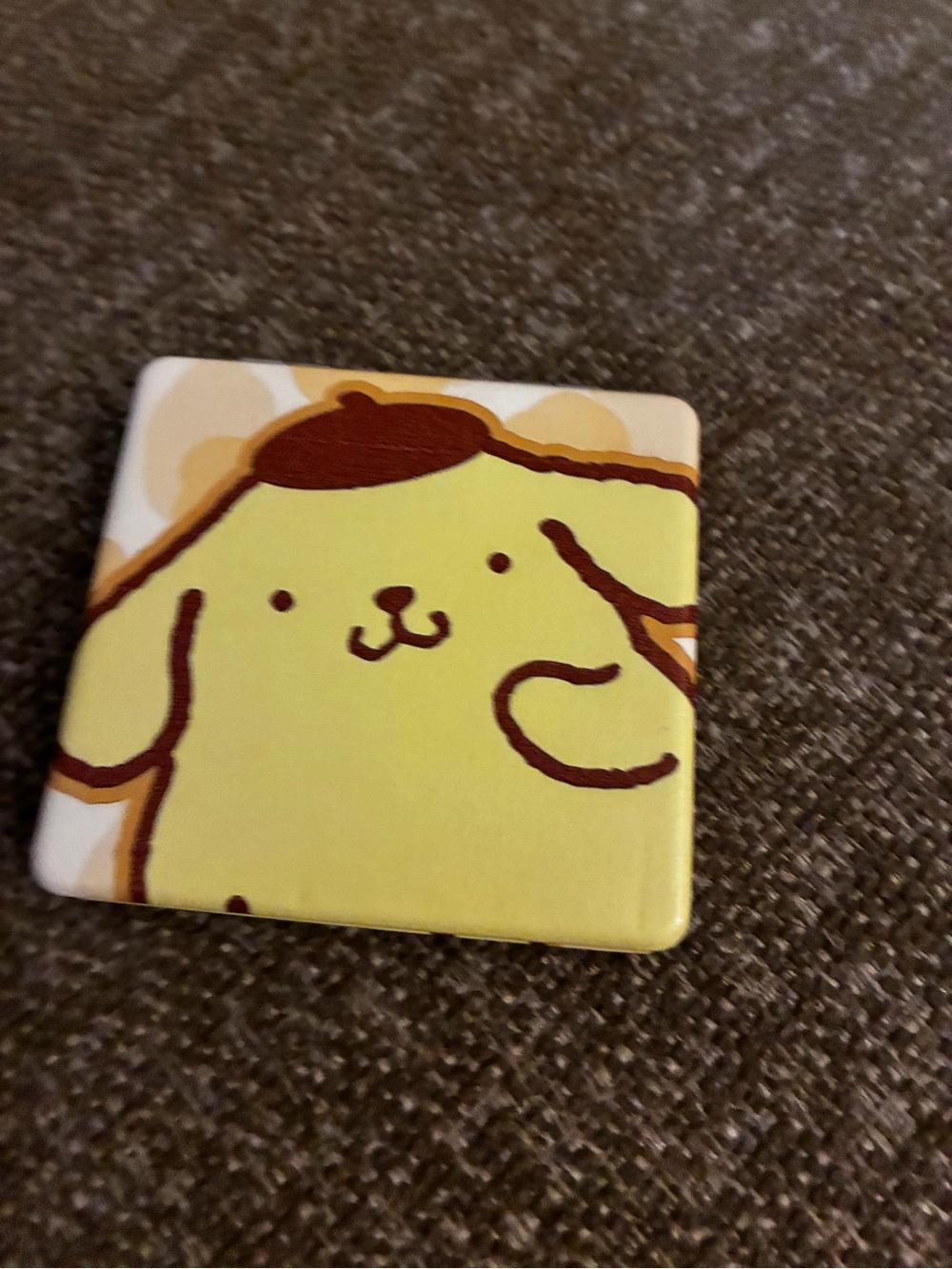 Sanrio Pompompurin Yellow and Brown Square mirror